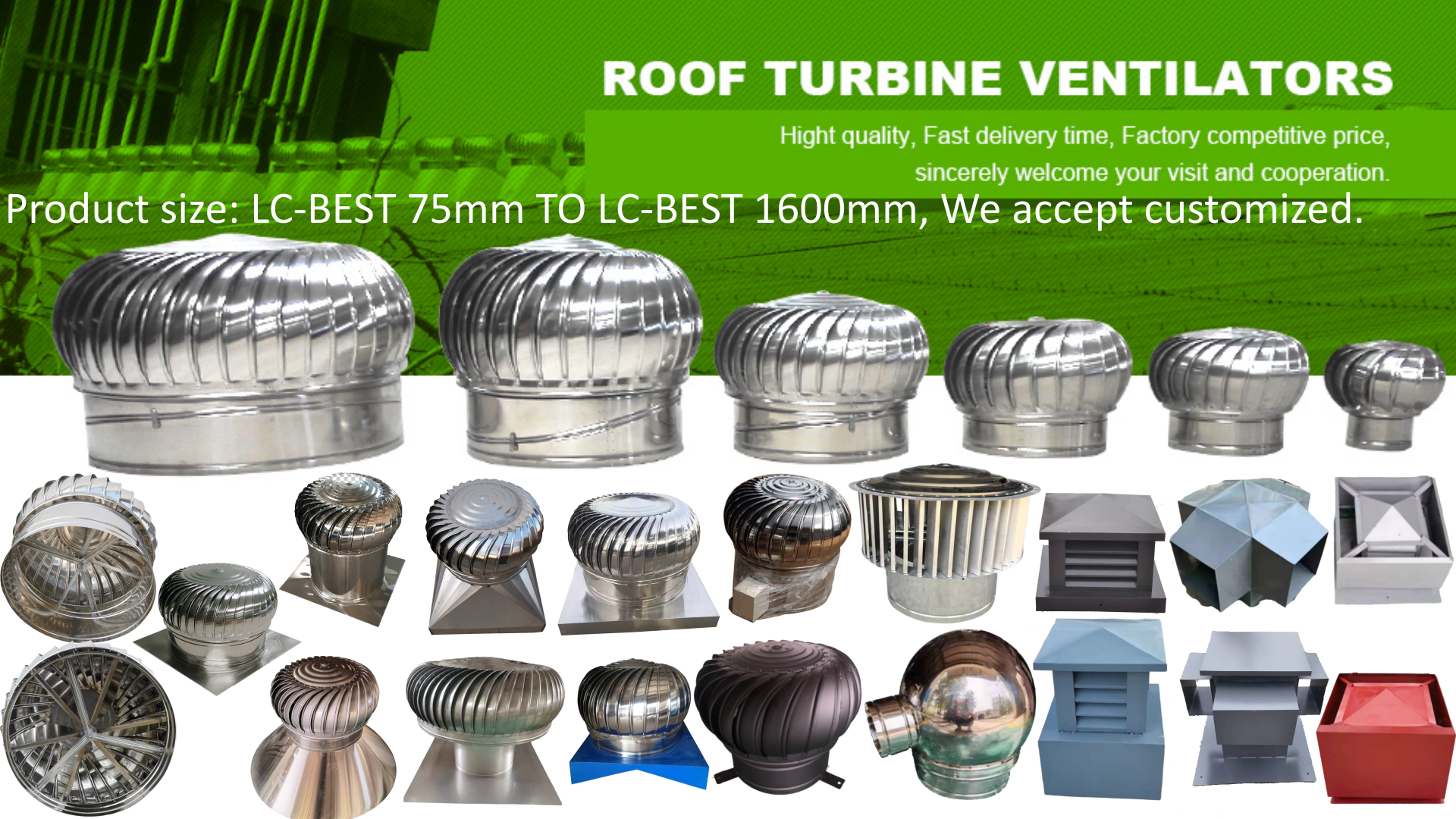 جودة مروحة مروحة توربينات السطح تعمل بالرياح مصنع